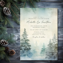 Casamento Rustic Winter Pine Woodland
