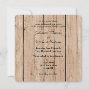 Convites Casamento Rustic Wood