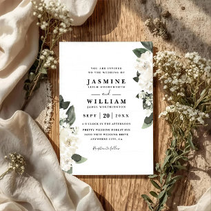 Convites Casamento Rústico com Acento Floral Romântico Códi