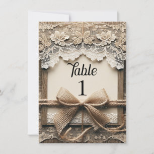 Convites Casamento Rústico com Renda Floral Romântica Vinta