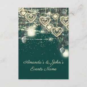 Convites Casamento Rústico Corações de Ouro de Madeira Luze