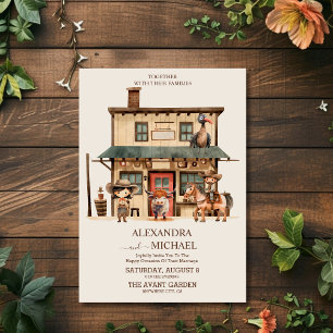 Convites Casamento Rústico Country Western Vintage Cowboy