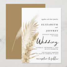 Casamento Rústico da Terra Neutra do Boho Pampas G