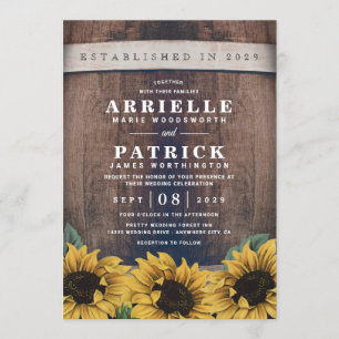 Convites Casamento Rústico de Barrel Vintage