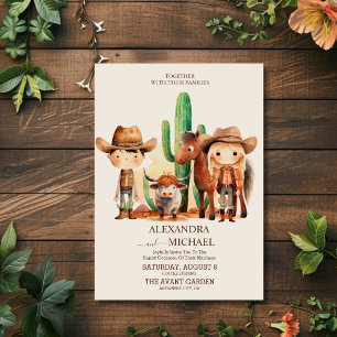 Convites Casamento Rústico de Cowboy Western