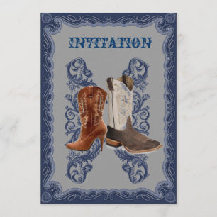 Convites Casamento rústico de cowboy western country