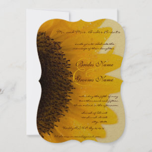 Convites Casamento Rústico de Girassol