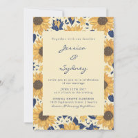 Casamento Rústico de Girassol Amarelo Amarelo Azul