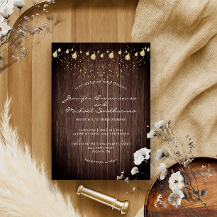 Convites Casamento Rústico de Madeira ao Estilo Country