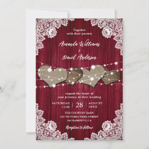 Convites Casamento Rústico De Queimada De Madeira De Burgu