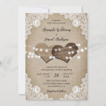 Casamento Rústico de Vintage Burlap Floral Lace