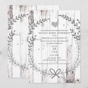 Convites Casamento Rústico em Fazenda no Campo de Madeira B