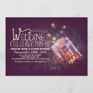 Convites Casamento Rústico Romântico de Mason jar e vagalum