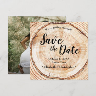 Convites Casamento Rústico Salve a data foto Grão de Madeir