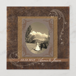 Convites casamento rústico western country steampunk