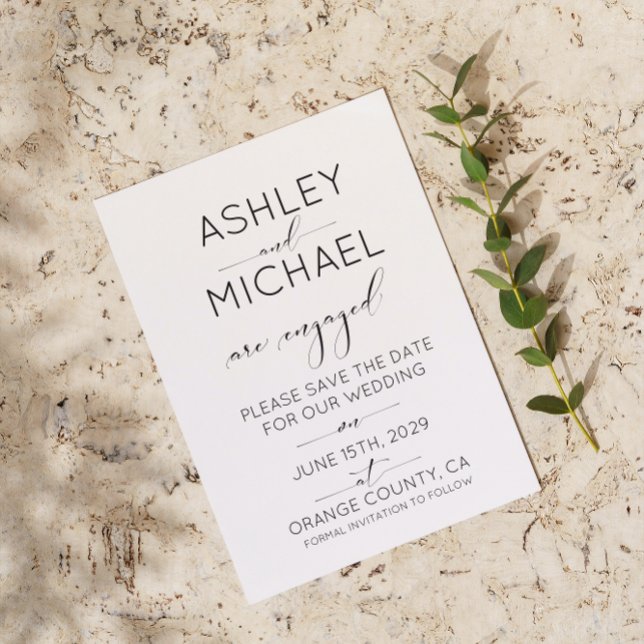 Convites Casamento Salvar a Data QR Código Preto e Branco (Save the Date for our wedding!  #LoveBegins)