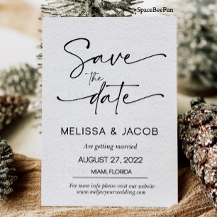 Convites Casamento Salve A Data Clássica Do Minimalismo Mod