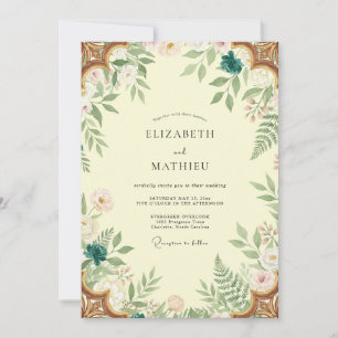 Convites Casamento Samambaia Dourada Manteiga