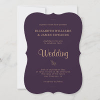Casamento Sangrento Púrpura Escuro Elegante