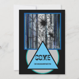 Convites Casamento Secreto Preto e Azul