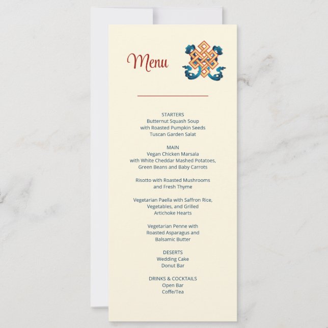 Convites Casamento sem fim de Knot Tibetan (Frente)