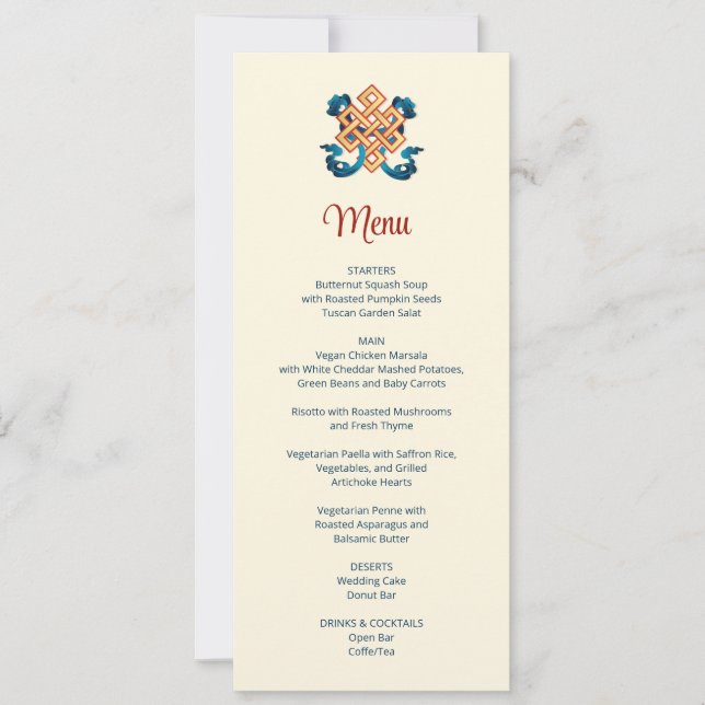 Convites Casamento sem fim de Knot Tibetan (Frente)