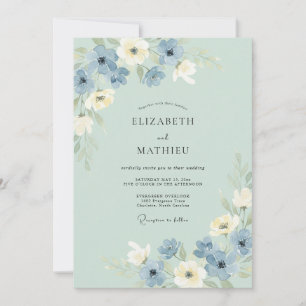 Convites Casamento Sereno em Prado Verde Sálvia