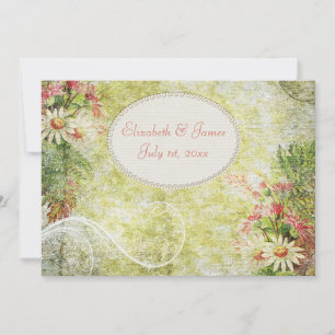Convites Casamento Shabby Chic Margaridas & Flores Silvestr