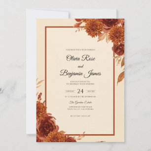Convites Casamento Sienna Outono Dahlia