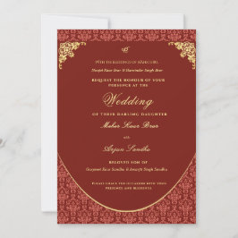 Convites Casamento Sikh Elegante | Casamento Punjabi