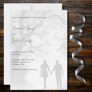 Convites Casamento Silhueta de Casais 