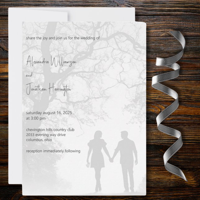 Convites Casamento Silhueta de Casais  (Criador carregado)