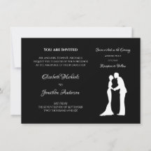 Casamento Silhueta Preto Branco