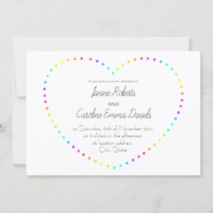 Convites Casamento Simples Arco-Íris