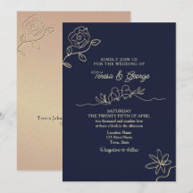 Casamento Simples Azul Marinho