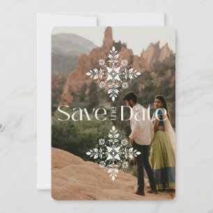 Convites Casamento Simples Boho Moderno Foto Save the Date
