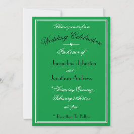 Convites Casamento Simples Branco Preto Detalhes Esmeralda