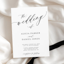 Casamento simples clássico elegante preto e branco