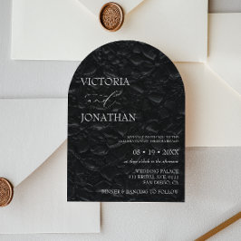 Convites Casamento Simples Clássico Minimalista Preto Elega