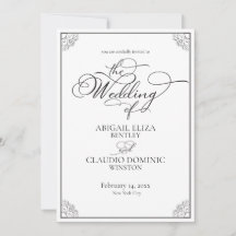 Casamento Simples Clássico Preto e Branco Tudo-Em-