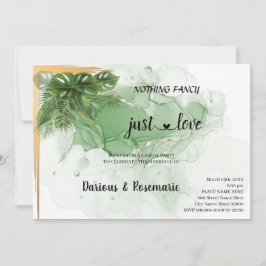 Convites Casamento Simples com Palmeira Tropical Apenas Amo