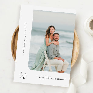 Convites Casamento Simples com QR Code e Foto em Roteiro El
