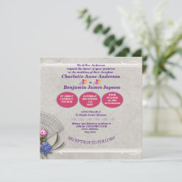 Convites Casamento Simples Com Ventilador Japonês