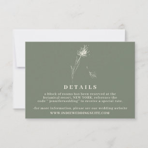 Convites Casamento Simples Dandelion Flower Boho Sage