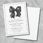 Convites Casamento Simples de Arco Preto Com Aquarela Minim<br><div class="desc">Convite para casamento do Arco Negro Elegante. Ponha o tom para o seu casamento com este design moderno, mas eterno. Um grande arco de aquarela preto e cinza no topo cria um aspecto ousado e clássico, enquanto as fontes de cinza escura abaixo adicionam um toque elegante e refinado. A tipografia...</div>