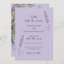 Casamento Simples de Blooms de Lavanda Elegante
