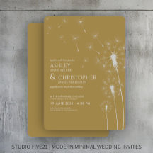 Casamento Simples de Dandelion Dourado