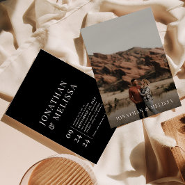 Convites Casamento Simples De Fotografia Da Tipografia Pret