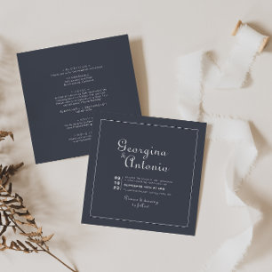 Convites Casamento Simples de Frente e Traseira
