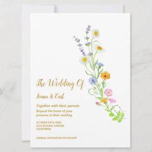 Convites Casamento Simples de FREYA Wildflower